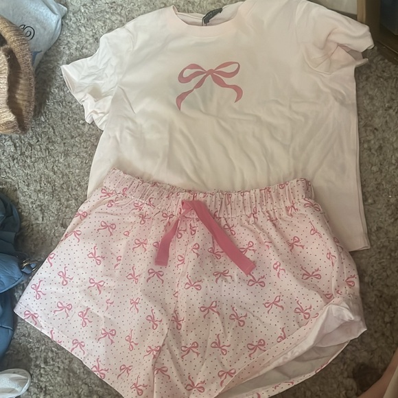 Sweetheart Pajama Set Bow Dreams - Picture 4 of 6